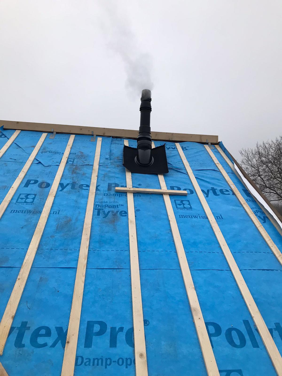 Dampopen folie installatie